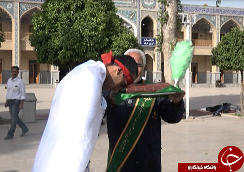 حرکت دونده فارسی از سومین حرم اهل بیت (ع) تا بارگاه ملکوتی امام رضا (ع) + تصاویر