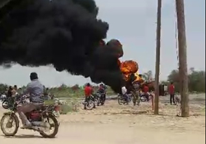شهروندخبرنگار خوزستان؛انفجار تانکر ویژه حمل سوخت + فیلم