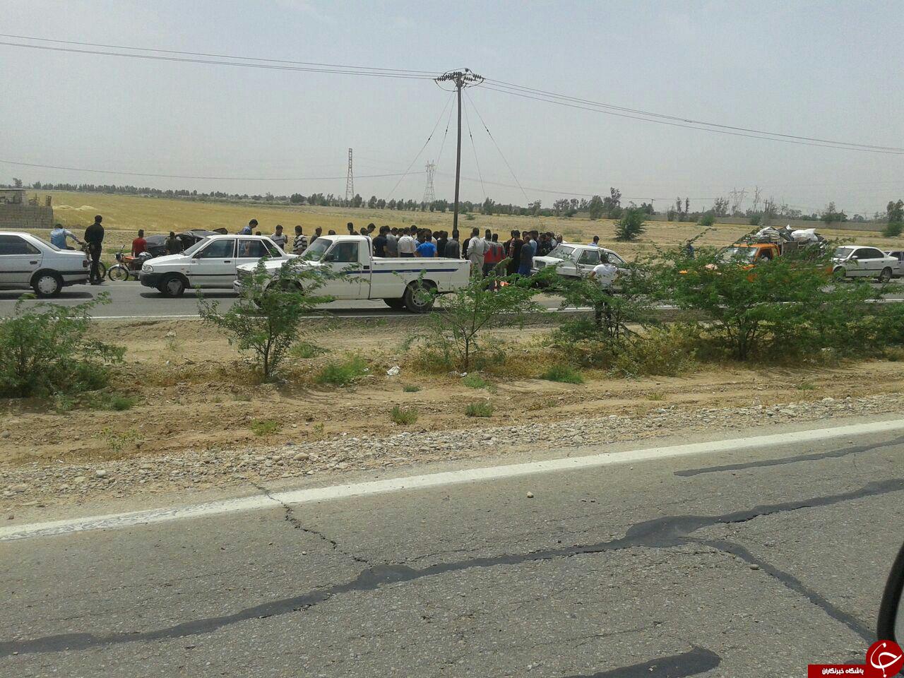 تصادف مرگبار در جاده اهواز به سوسنگرد + تصاویر
