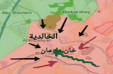چنگ و دندان تیز جبهه النصره در شهرک "خان طومان"؟ + نقشه و جزئیات
