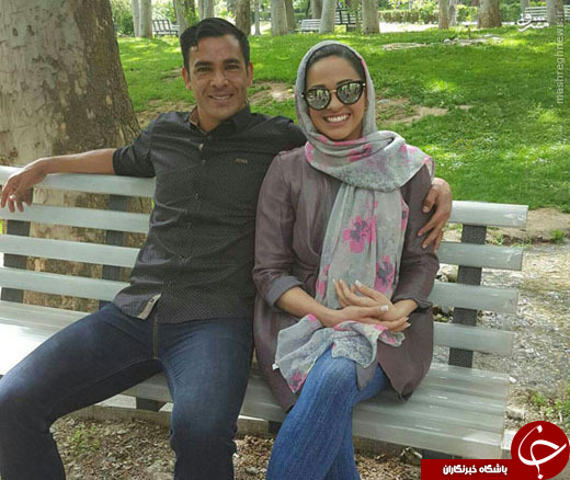 عکس/گرانترین بازیکن پرسپولیس به همراه همسرش