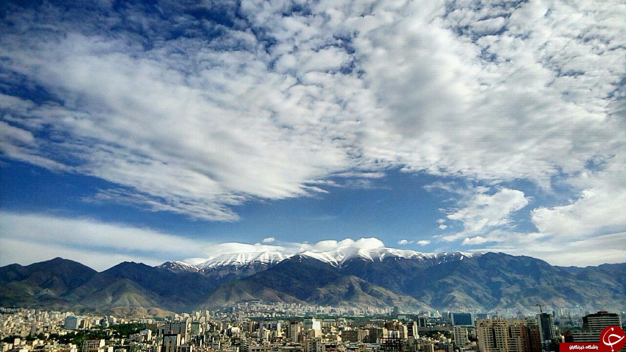 آسمان زیبا و دلپذیر تهران + تصاویر