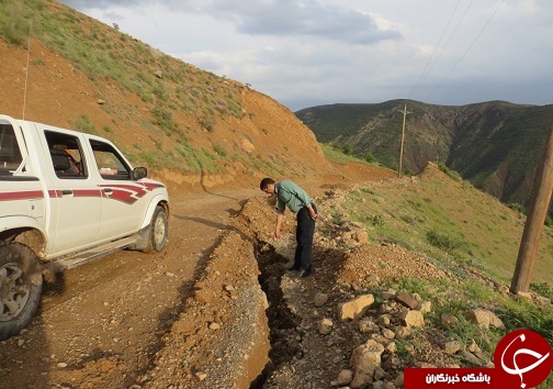 مسدود شدن راه ارتباطی چهار روستای الموت غربی مسدود شدن راه ارتباطی چهار روستای الموت غربی