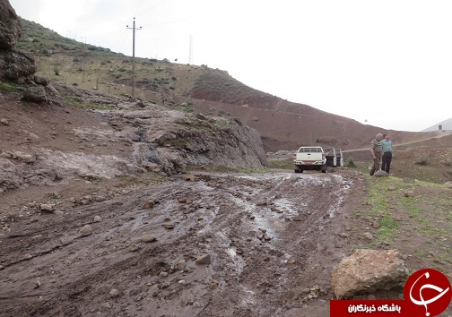 مسدود شدن راه ارتباطی چهار روستای الموت غربی مسدود شدن راه ارتباطی چهار روستای الموت غربی