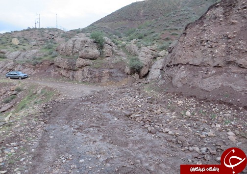 مسدود شدن راه ارتباطی چهار روستای الموت غربی + تصاویر مسدود شدن راه ارتباطی چهار روستای الموت غربی + تصاویر