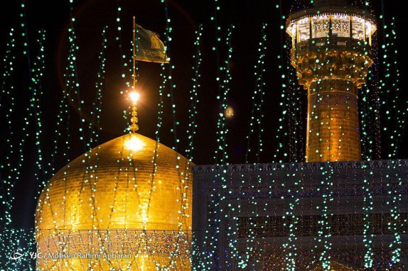 آذین بندی و چراغانی حرم امام رضا(ع) به مناسبت اعیاد شعبانیه+ تصویر