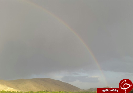 قوس قزح در آسمان شیراز + تصاویر