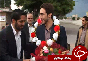 استقبال از قاری قزوینی در گلزار شهدا