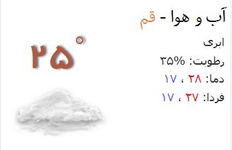 وضعیت آب و هوای استان قم