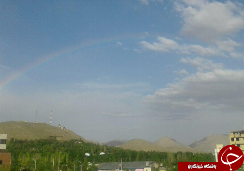 تصاویر دیدنی از رنگین کمان در آسمان شهرکرد