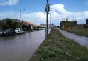 آبگرفتگی گسترده در معابر تربت حیدریه  + فیلم