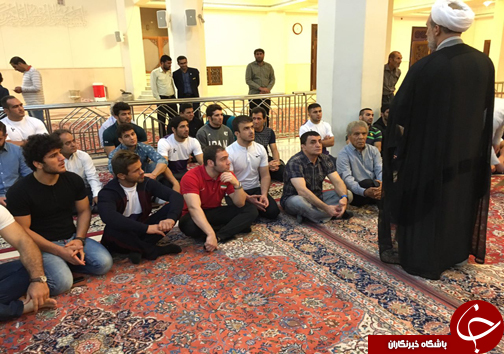حضور تیم ملی کشتی فرنگی در سومین حرم اهل بیت(ع) + تصاویر