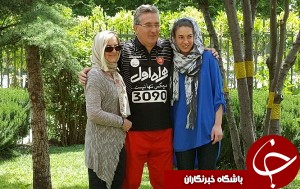 همسر و دختر برانكو در جايگاه ويژه آزادى