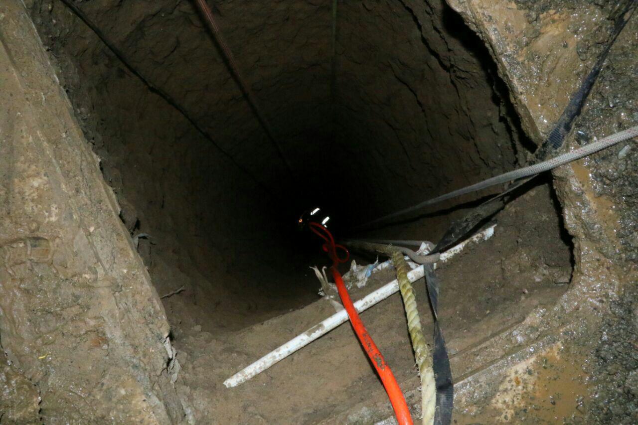 نجات معجزه آسای مقنی از عمق 14 متری چاه
