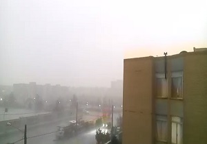 باران و طوفان مشهد را درنوردید + فیلم