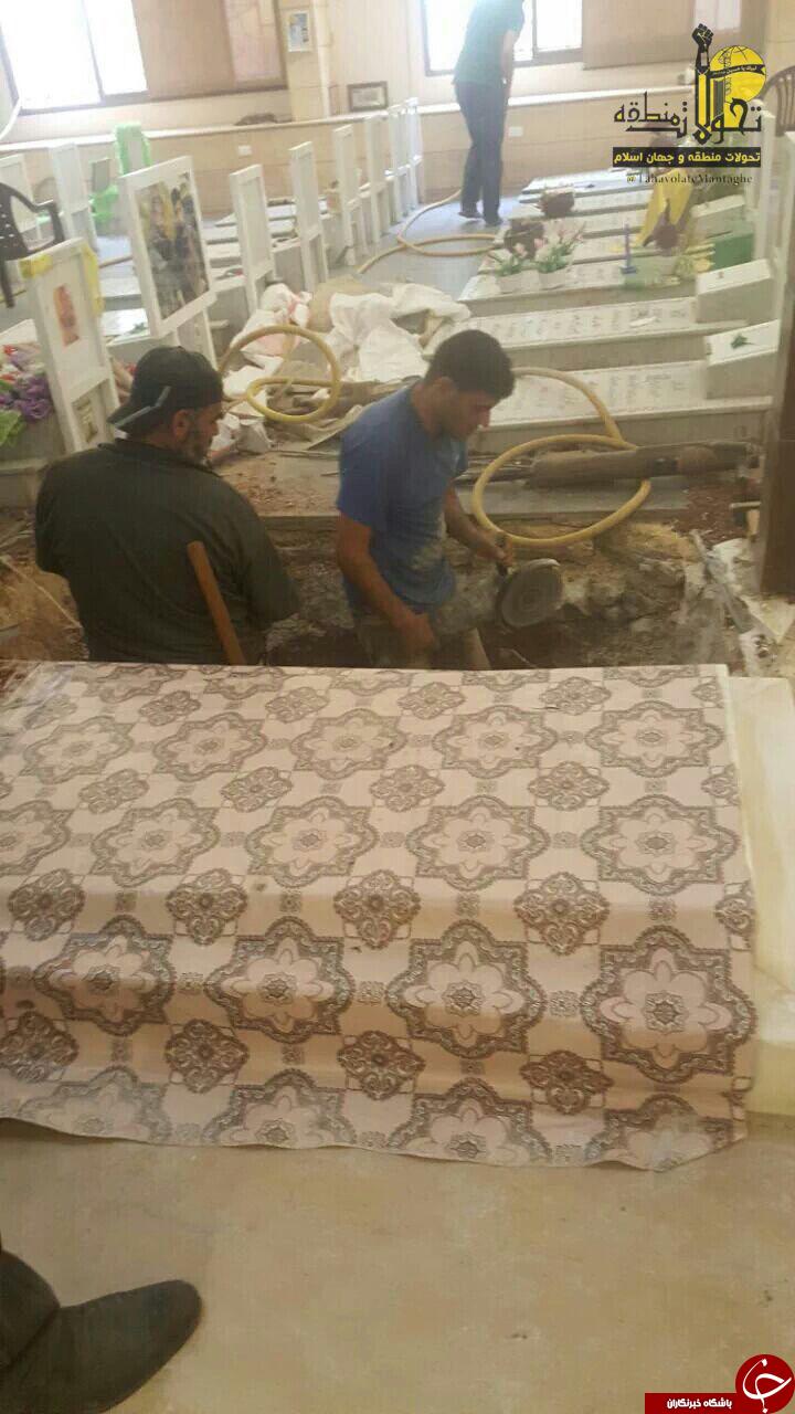 آماده سازی آرامگاه ابدی شهید مصطفی بدر الدین +عکس