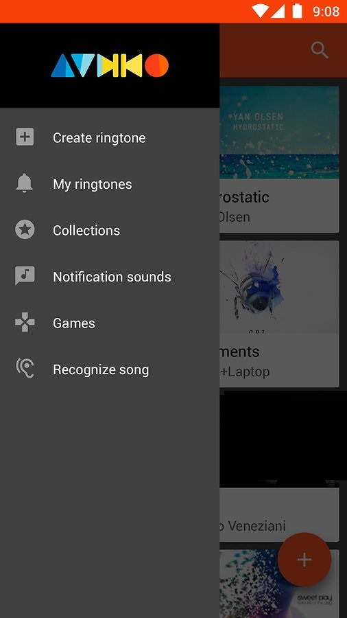 نرم افزار زنگ اندروید Audiko ringtones for Android + دانلود