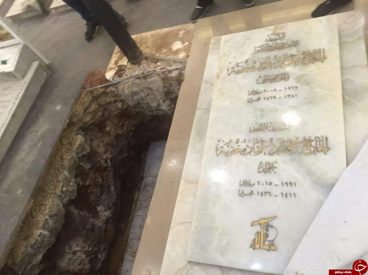 از اماده سازی قبر تا تصاویر تشیع فرمانده حزب الله + تصاویر