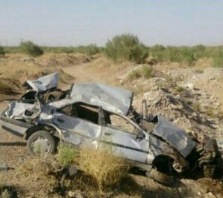 خودرو 405 بعد از واژگونی +عکس