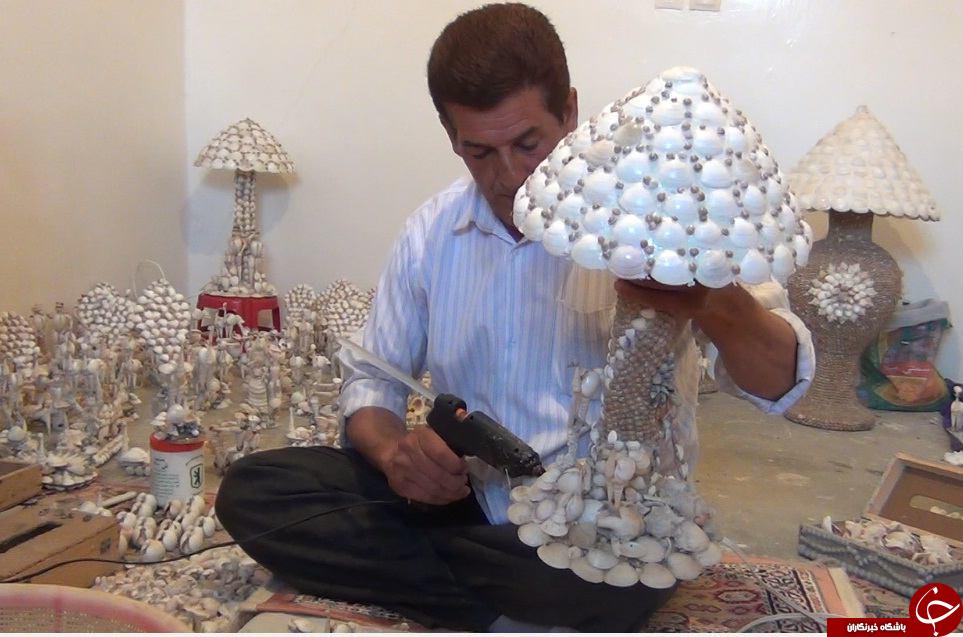 رزمنده&zwnj;ای که با هنر صدف کاری نام خلیج&zwnj;فارس را زنده کرد + تصاویر