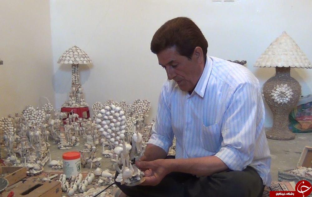 رزمنده&zwnj;ای که با هنر صدف کاری نام خلیج&zwnj;فارس را زنده کرد + تصاویر