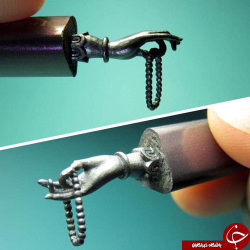ساخت مجسمه بر روی نوک مداد+ تصاویر