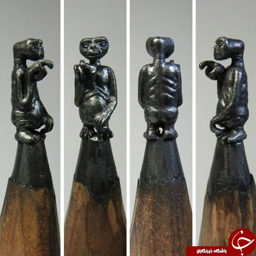 ساخت مجسمه بر روی نوک مداد+ تصاویر