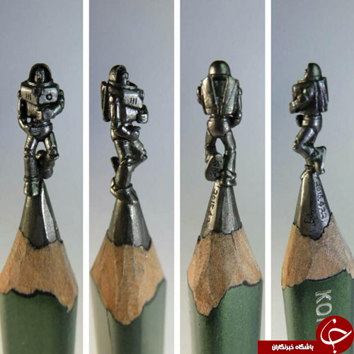 ساخت مجسمه بر روی نوک مداد+ تصاویر