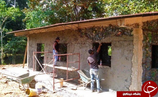 روستایی که خانه&zwnj;هایش از بطری پلاستیکی است