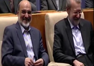 اظهارات متفاوت پورمحمدی و خنده رئیس مجلس و روسای قدیم و جدید صدا و سیما + فیلم
