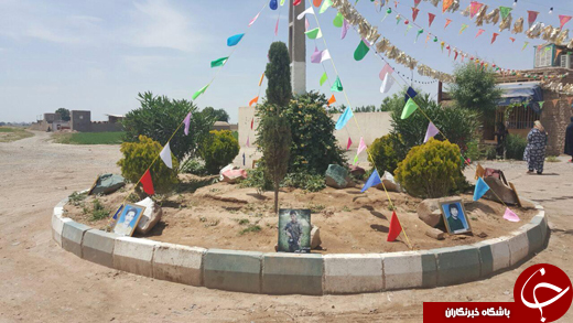 میدانی به یاد هفت شهید دفاع مقدس و یک شهید مدافع حرم + تصاویر