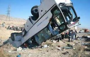 واژگونی اتوبوس زاهدان-چابهار+تصاویر