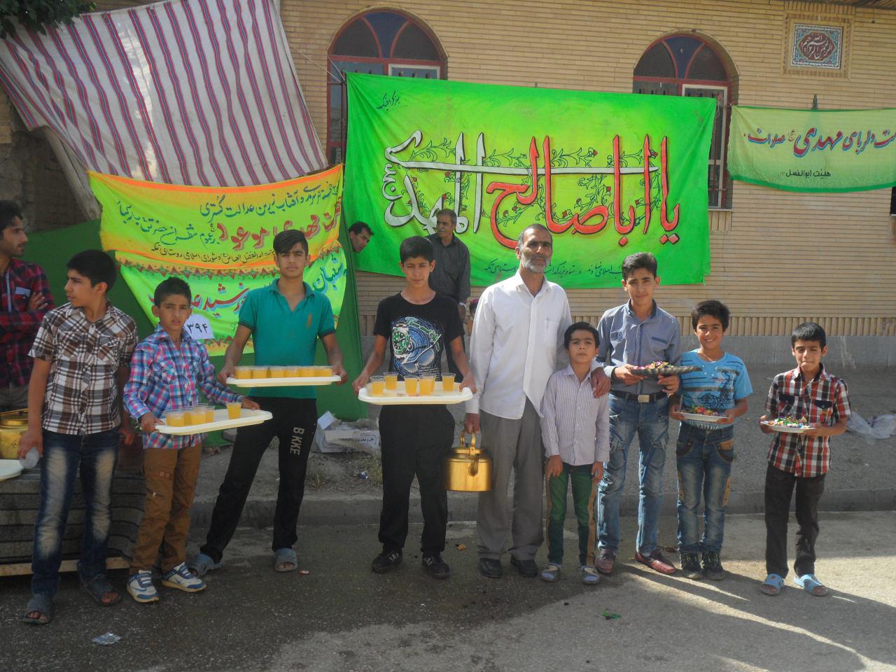 استقبال از جشن امام زمان(عج) در روستای تکه