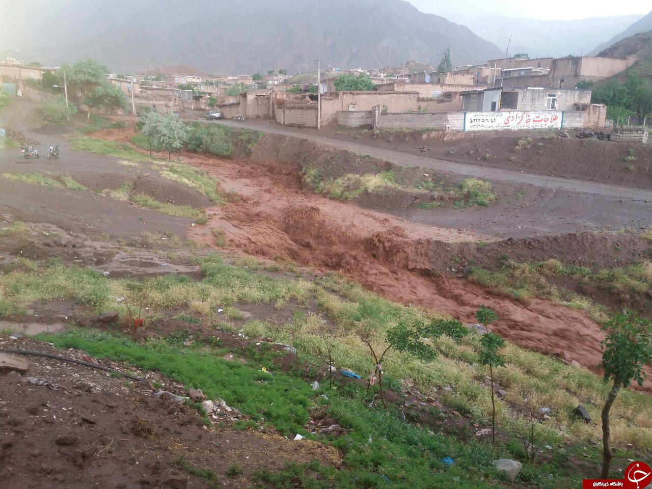 سیل در روستای بزق + فیلم و تصاویر