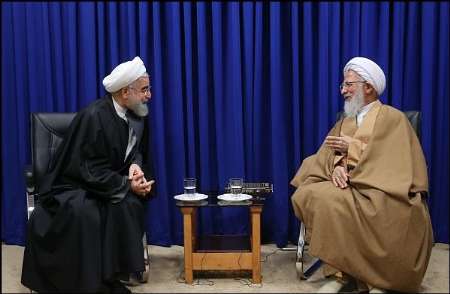 دیدار روحانی با آیت الله جوادی آملی
