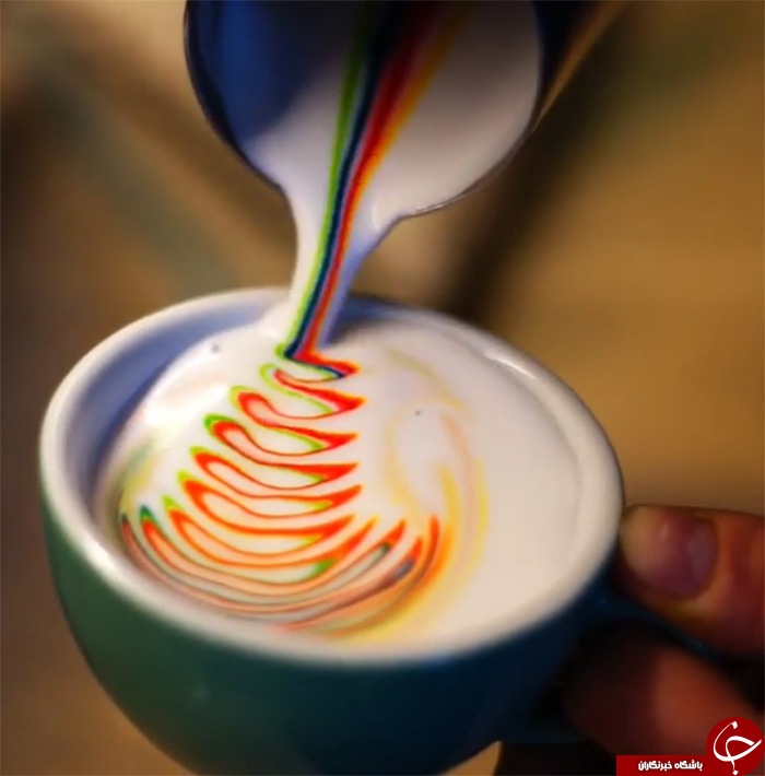 تزیین چای لاته+تصاویر و فیلم