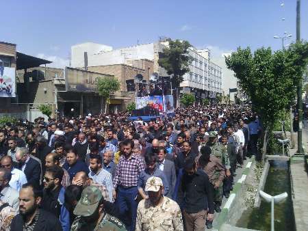 پیکر شهید حمزه در سمنان تشییع شد + تصاویر