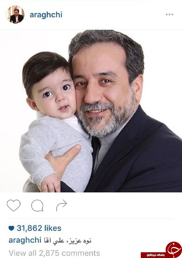 کامنت کنایه امیز کوچک زاده برای عراقچی و نوه اش +تصاویر