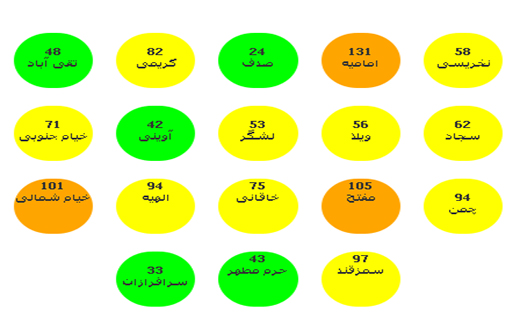 گزارش کیفیت هوا 5 اردیبهشت ماه