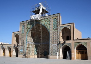 مرمت مأذنه ایوان شمالی مسجدالنبی