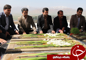 گلباران قبور مطهر شهدا در اولین روز از هفته کارگر