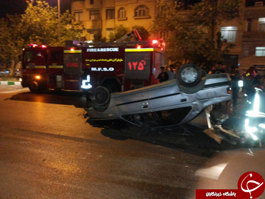چپ کردن پژو 405 در وکیل آباد مشهد + تصاویر