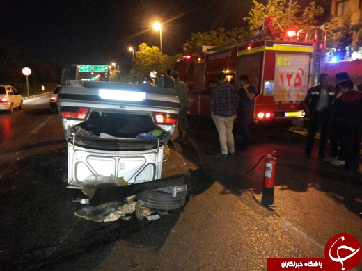 چپ کردن پژو 405 در وکیل آباد مشهد + تصاویر