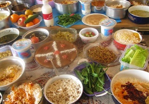 برپایی نمایشگاه غذای سالم بابیش از 30 نوع غذا در روستای پالنگان