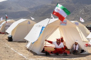 استفاده بیش از۱۲۰۰ چادر با هدف برپایی اردوگاه‌های اسکان اضطراری