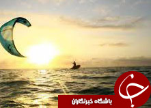 مسابقات کایت برد سرعت در جزیره کیش برگزار شد