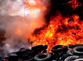 آتش سوزي در روستاي مايان سفلاي تبريز