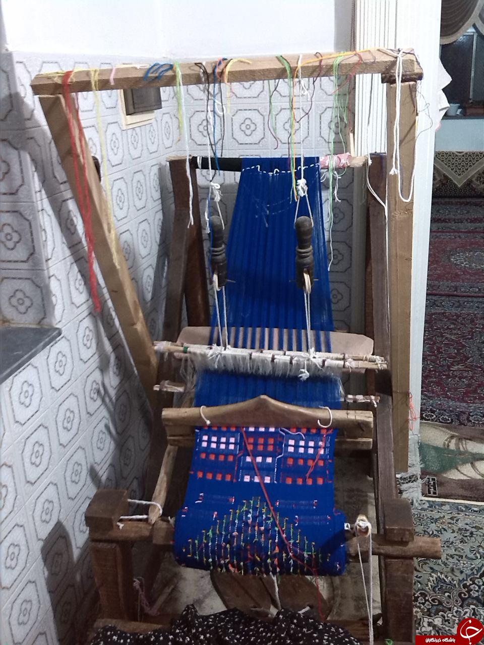 نمایی از هنر چادر شب بافی + تصاویر