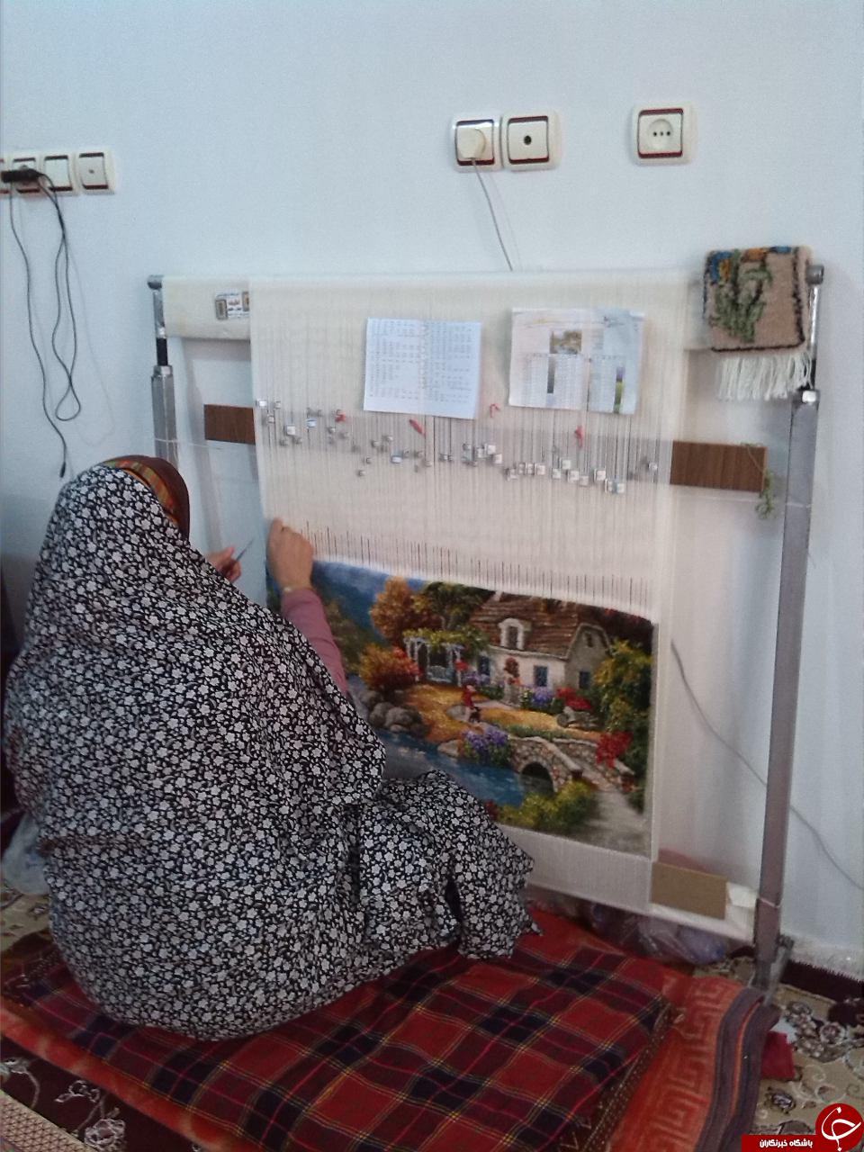 نمایی از هنر چادر شب بافی + تصاویر