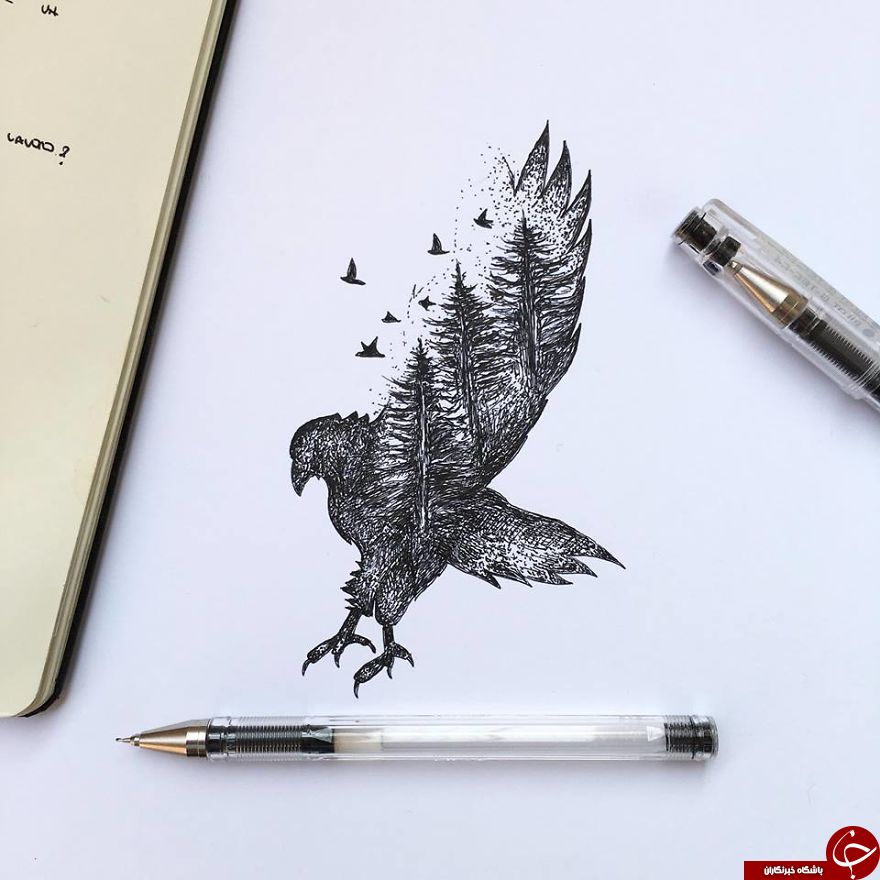 نقاشی هایی که شما را به دنیال خیال می برد+تصاویر